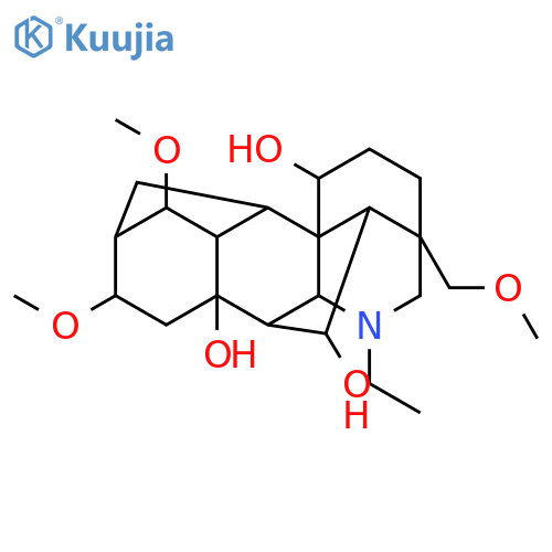 (1alpha,14alpha,16beta)-20-ethyl-14,16-dimethoxy-4-(methoxymethyl)aconitane-1,7,8-triol structure