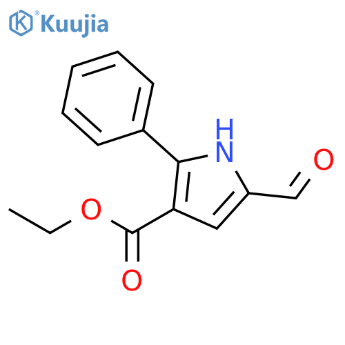1H-Pyrrole-3-carboxylic acid, 5-formyl-2-phenyl-, ethyl ester structure