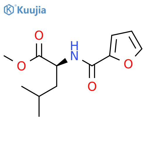 L-Leucine, N-(2-furanylcarbonyl)-, methyl ester structure