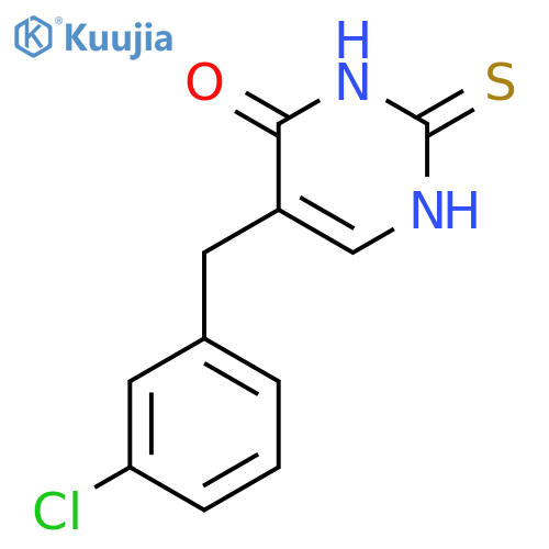 4(1H)-Pyrimidinone, 5-[(3-chlorophenyl)methyl]-2,3-dihydro-2-thioxo- structure