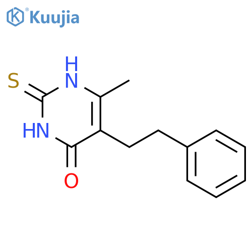 4(1H)-Pyrimidinone, 2,3-dihydro-6-methyl-5-(2-phenylethyl)-2-thioxo- structure