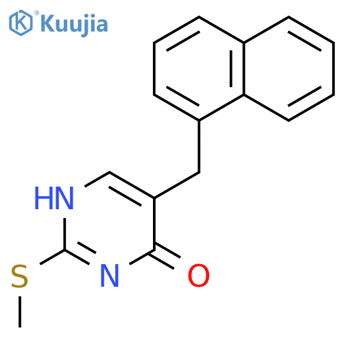 4(1H)-PYRIMIDINONE, 2-(METHYLTHIO)-5-(1-NAPHTHALENYLMETHYL)- structure