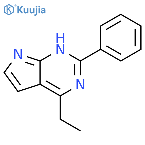 1H-Pyrrolo[2,3-d]pyrimidine, 4-ethyl-2-phenyl- structure