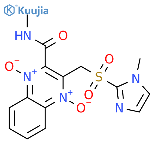 2-Quinoxalinecarboxamide,N-methyl-3-[[(1-methyl-1H-imidazol-2-yl)sulfonyl]methyl]-, 1,4-dioxide structure