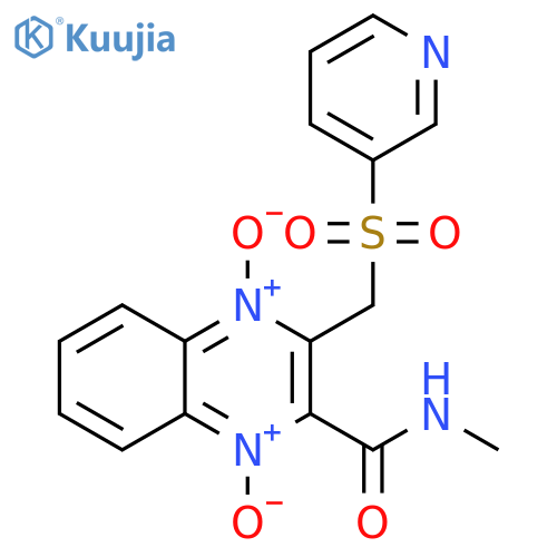 2-Quinoxalinecarboxamide, N-methyl-3-[(3-pyridinylsulfonyl)methyl]-,1,4-dioxide structure