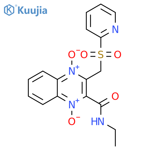 2-Quinoxalinecarboxamide, N-ethyl-3-[(2-pyridinylsulfonyl)methyl]-,1,4-dioxide structure