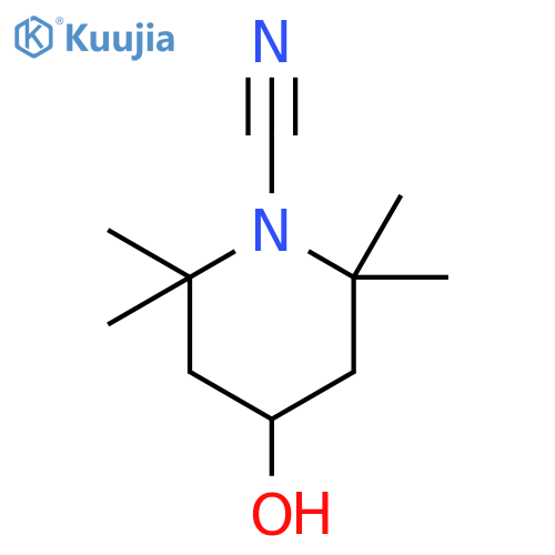1-Piperidinecarbonitrile, 4-hydroxy-2,2,6,6-tetramethyl- structure