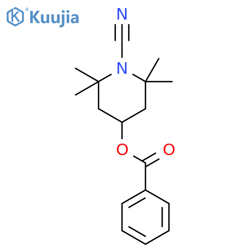 1-PIPERIDINECARBONITRILE, 4-(BENZOYLOXY)-2,2,6,6-TETRAMETHYL- structure