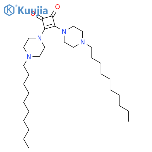 3-Cyclobutene-1,2-dione, 3,4-bis(4-decyl-1-piperazinyl)- structure