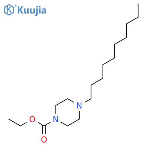 1-Piperazinecarboxylicacid, 4-decyl-, ethyl ester structure