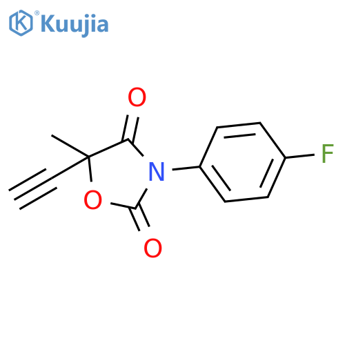 2,4-OXAZOLIDINEDIONE, 5-ETHYNYL-3-(4-FLUOROPHENYL)-5-METHYL- structure