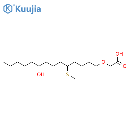 ACETIC ACID, [[9-HYDROXY-5-(METHYLTHIO)TETRADECYL]OXY]- structure
