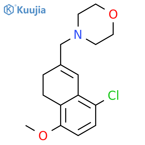 Morpholine, 4-[(8-chloro-3,4-dihydro-5-methoxy-2-naphthalenyl)methyl]- structure