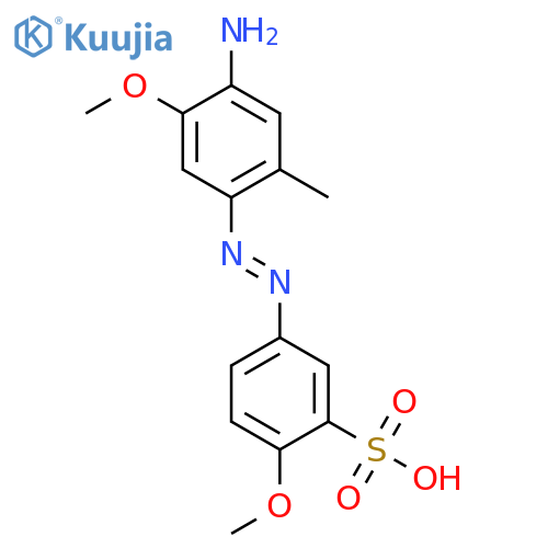Benzenesulfonic acid,5-[2-(4-amino-5-methoxy-2-methylphenyl)diazenyl]-2-methoxy- structure