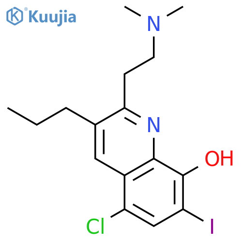 8-Quinolinol, 5-chloro-2-[2-(dimethylamino)ethyl]-7-iodo-3-propyl- structure