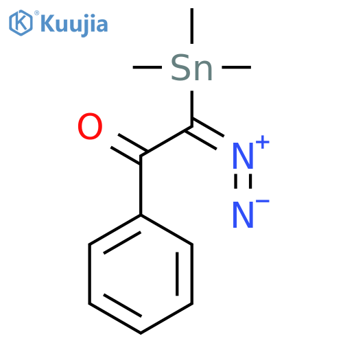 Ethanone, 2-diazo-1-phenyl-2-(trimethylstannyl)- structure