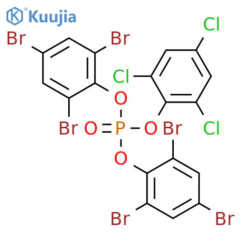 Phosphoric acid, bis(2,4,6-tribromophenyl) 2,4,6-trichlorophenyl ester structure