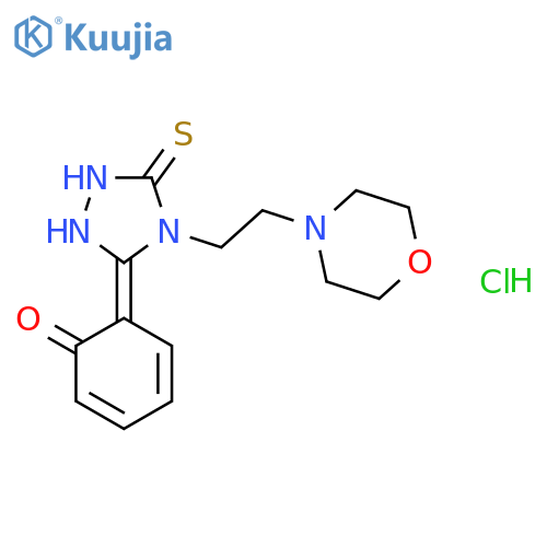 (6E)-6-[4-(2-morpholin-4-ylethyl)-5-thioxo-1,2,4-triazolidin-3-ylidene]cyclohexa-2,4-dien-1-one hydrochloride structure