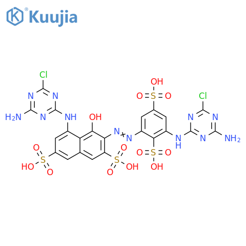 2,7-Naphthalenedisulfonic acid,5-[(4-amino-6-chloro-1,3,5-triazin-2-yl)amino]-3-[[3-[(4-amino-6-chloro-1,3,5-triazin-2-yl)amino]-2,5-disulfophenyl]azo]-4-hydroxy- structure
