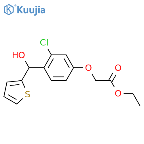 ACETIC ACID, [3-CHLORO-4-(HYDROXY-2-THIENYLMETHYL)PHENOXY]-, ETHYL ESTER structure