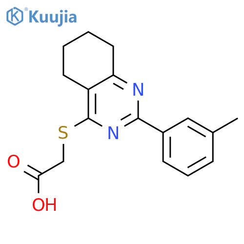 (2-m-Tolyl-5,6,7,8-tetrahydro-quinazolin-4-ylsulfanyl)-acetic acid structure