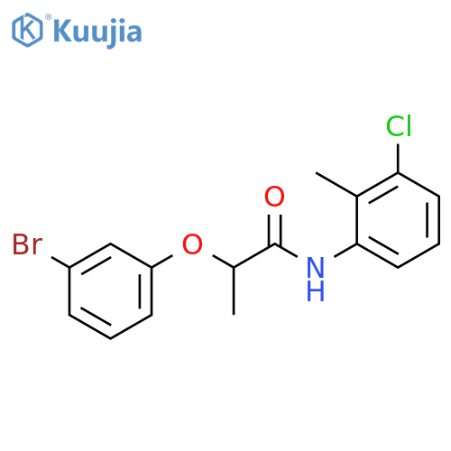 2-(3-bromophenoxy)-N-(3-chloro-2-methylphenyl)propanamide structure