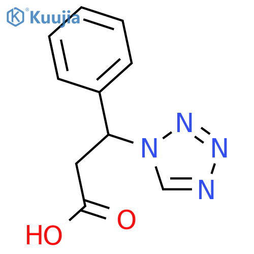 3-Phenyl-3-(1H-1,2,3,4-tetrazol-1-yl)propanoic acid structure