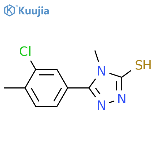 5-(3-chloro-4-methylphenyl)-4-methyl-4H-1,2,4-triazole-3-thiol structure
