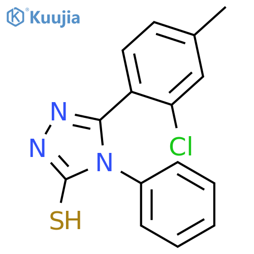 5-(2-chloro-4-methylphenyl)-4-phenyl-4H-1,2,4-triazole-3-thiol structure