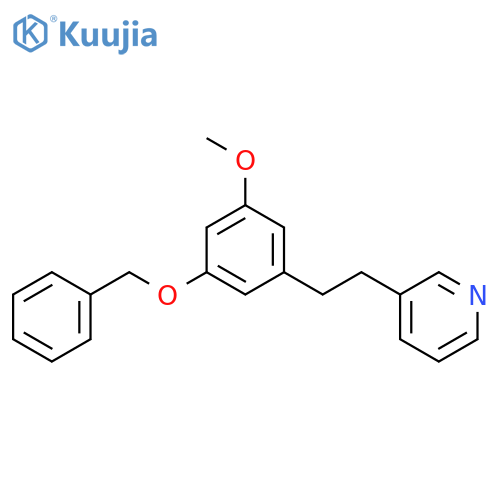 Pyridine, 3-[2-[3-methoxy-5-(phenylmethoxy)phenyl]ethyl]- structure