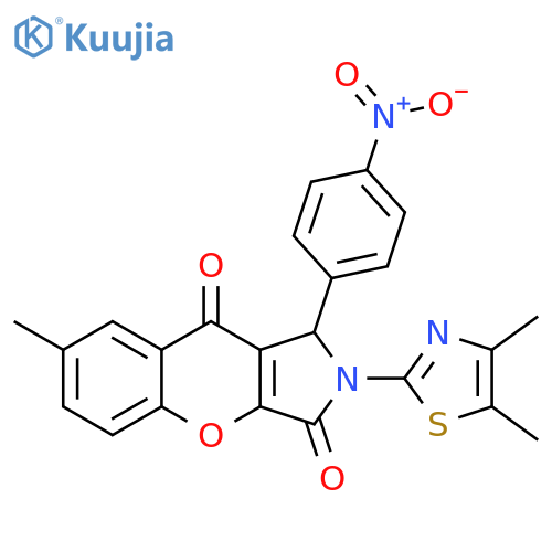 2-(4,5-dimethyl-1,3-thiazol-2-yl)-7-methyl-1-(4-nitrophenyl)-1H,2H,3H,9H-chromeno2,3-cpyrrole-3,9-dione structure