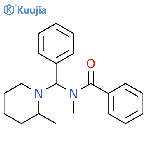 BENZAMIDE, N-METHYL-N-[(2-METHYL-1-PIPERIDINYL)PHENYLMETHYL]- structure