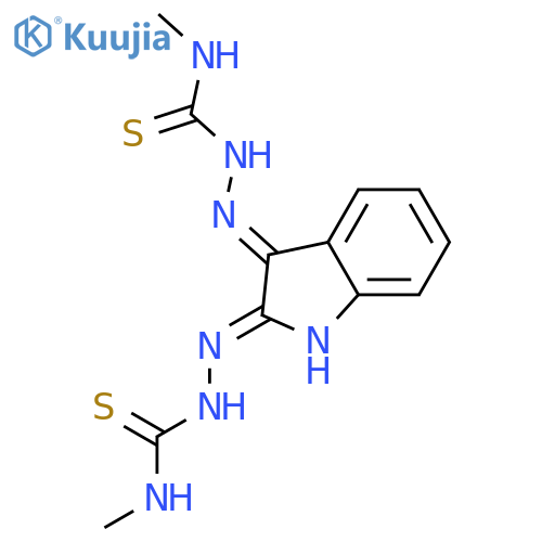 Hydrazinecarbothioamide, 2,2'-(1H-indole-2,3-diylidene)bis[N-methyl- structure