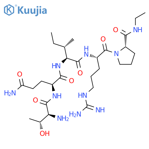 L-Prolinamide, L-threonyl-L-glutaminyl-L-isoleucyl-L-arginyl-N-ethyl- structure