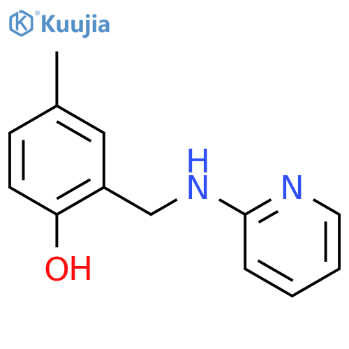 4-methyl-2-(2-pyridinylamino)methylphenol structure