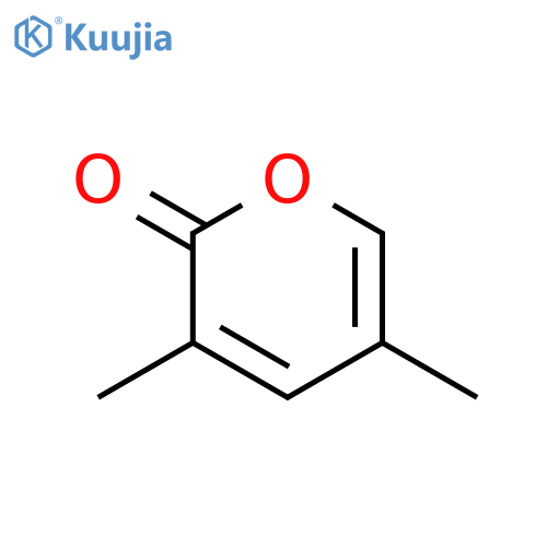 2H-PYRAN-2-ONE, 3,5-DIMETHYL- structure