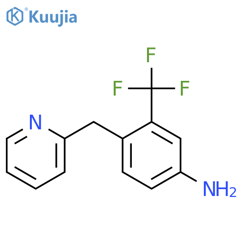 BENZENAMINE, 4-(2-PYRIDINYLMETHYL)-3-(TRIFLUOROMETHYL)- structure