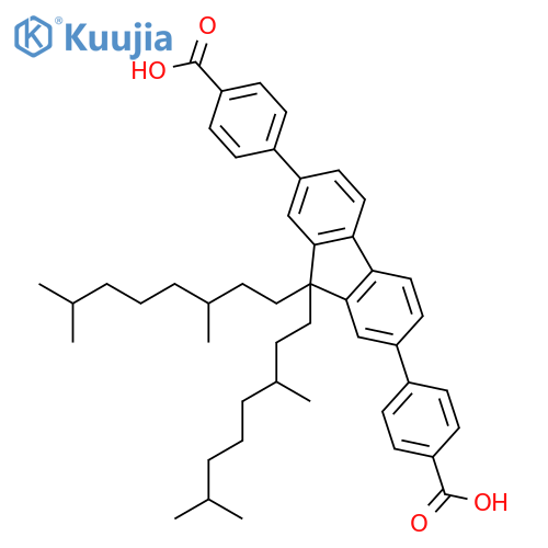 Benzoic acid, 4,4'-[9,9-bis(3,7-dimethyloctyl)-9H-fluorene-2,7-diyl]bis- structure