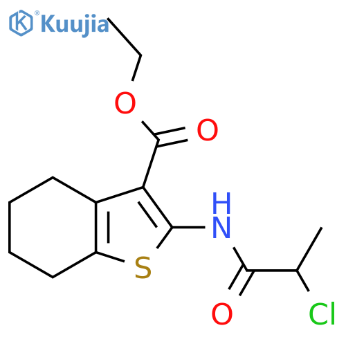 Ethyl 2-(2-chloropropanoyl)amino-4,5,6,7-tetrahydro-1-benzothiophene-3-carboxylate structure