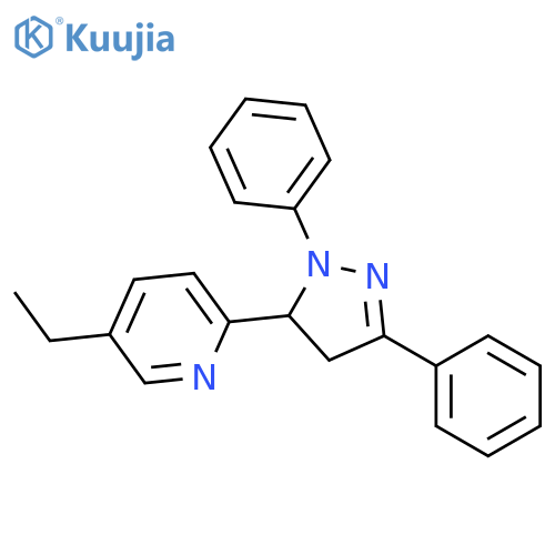 Pyridine, 2-(4,5-dihydro-1,3-diphenyl-1H-pyrazol-5-yl)-5-ethyl- structure