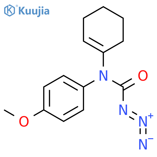 CARBAMIC AZIDE, 1-CYCLOHEXEN-1-YL(4-METHOXYPHENYL)- structure