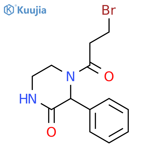 PIPERAZINONE, 4-(3-BROMO-1-OXOPROPYL)-3-PHENYL- structure