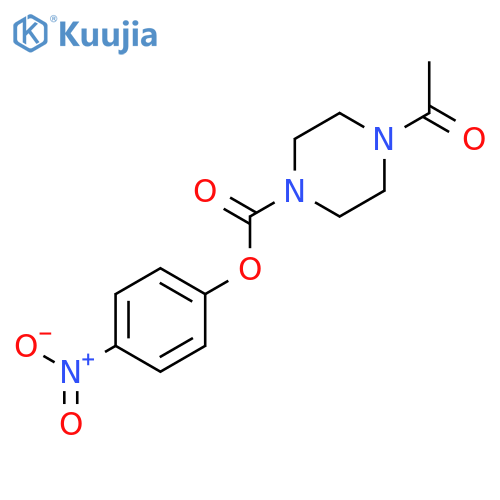 1-Piperazinecarboxylic acid, 4-acetyl-, 4-nitrophenyl ester structure