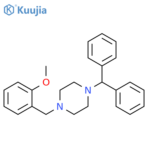 Piperazine, 1-(diphenylmethyl)-4-[(2-methoxyphenyl)methyl]- structure