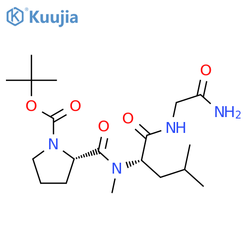 Glycinamide, 1-[(1,1-dimethylethoxy)carbonyl]-L-prolyl-N-methyl-L-leucyl- structure