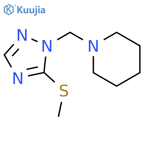 PIPERIDINE, 1-[[5-(METHYLTHIO)-1H-1,2,4-TRIAZOL-1-YL]METHYL]- structure