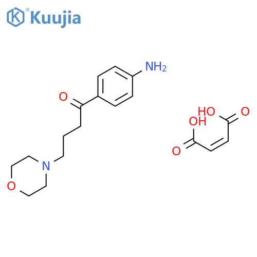 1-BUTANONE, 1-(4-AMINOPHENYL)-4-(4-MORPHOLINYL)-, (2Z)-2-BUTENEDIOATE(1:1) structure