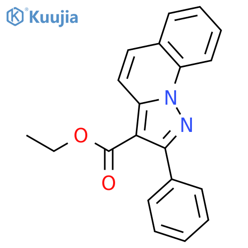 PYRAZOLO[1,5-A]QUINOLINE-3-CARBOXYLIC ACID, 2-PHENYL-, ETHYL ESTER structure