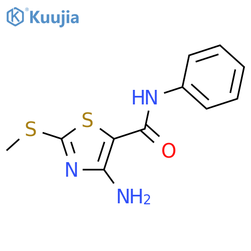 4-amino-2-methylsulfanyl-n-phenyl-1,3-thiazole-5-carboxamide structure