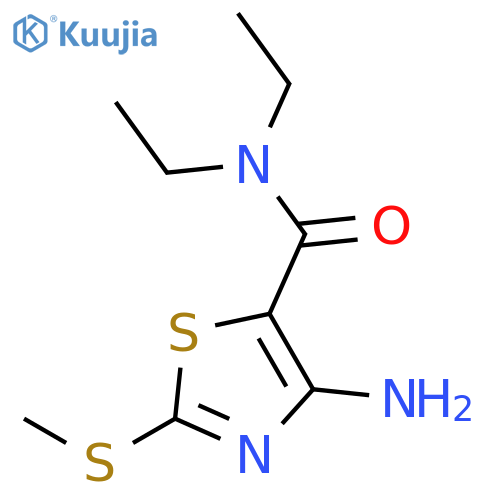 5-Thiazolecarboxamide, 4-amino-N,N-diethyl-2-(methylthio)- structure
